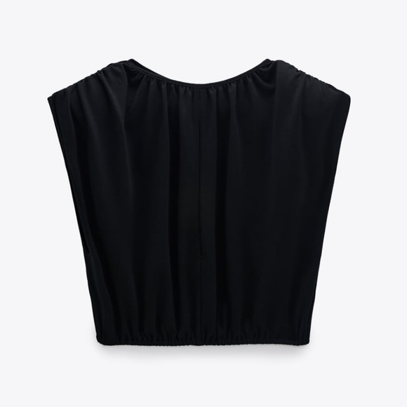 ZARA BNWT Shoulder Pad Shirt with Back Opening - Picture 4 of 7